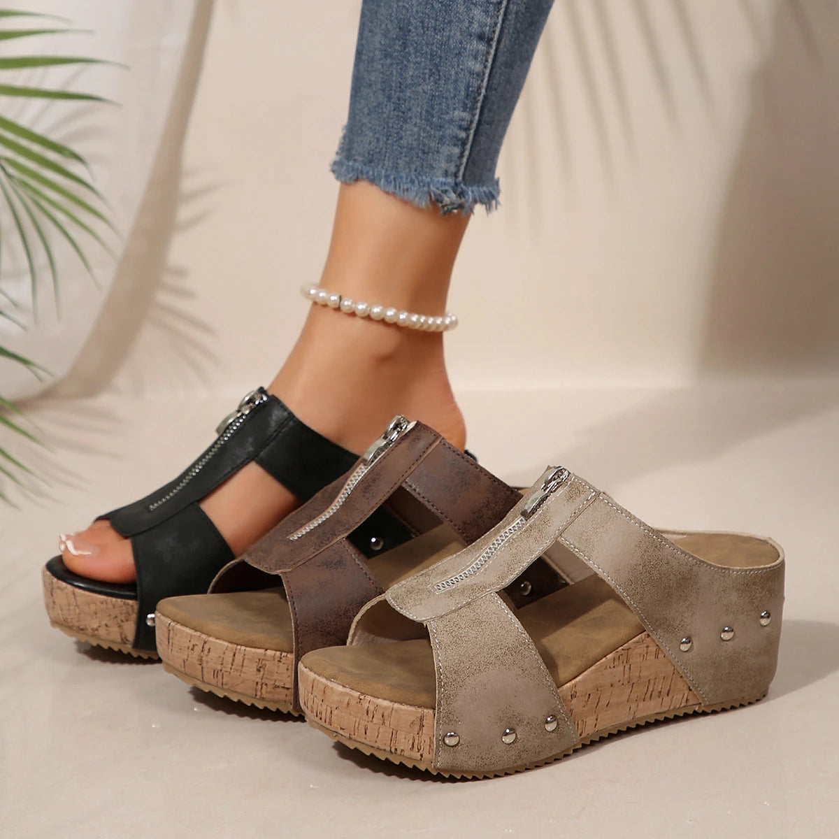 Women Sandals New Summer Roman Open Toe Platform Shoes Women Retro Peep Toe Wedges Shoes Women Casual Design Sandals