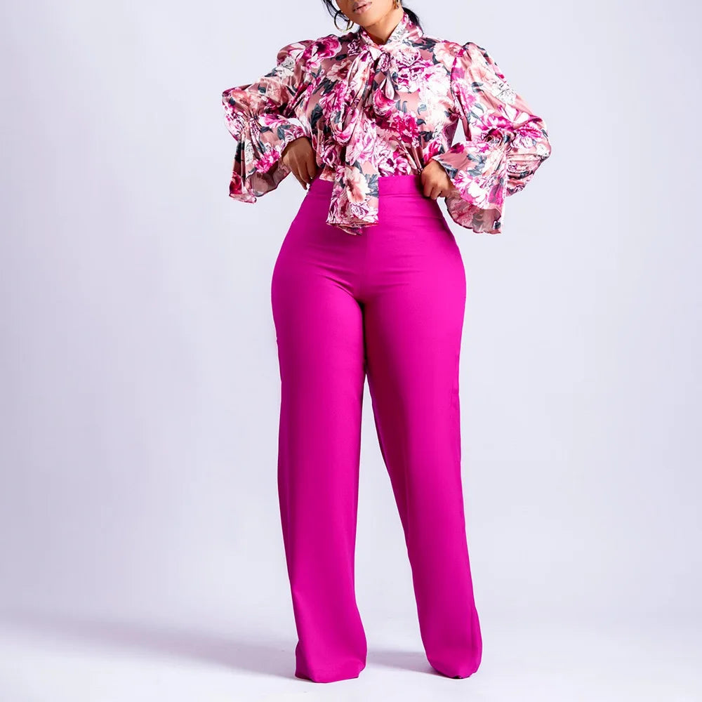 2 Piece Blouse & Trouser Set