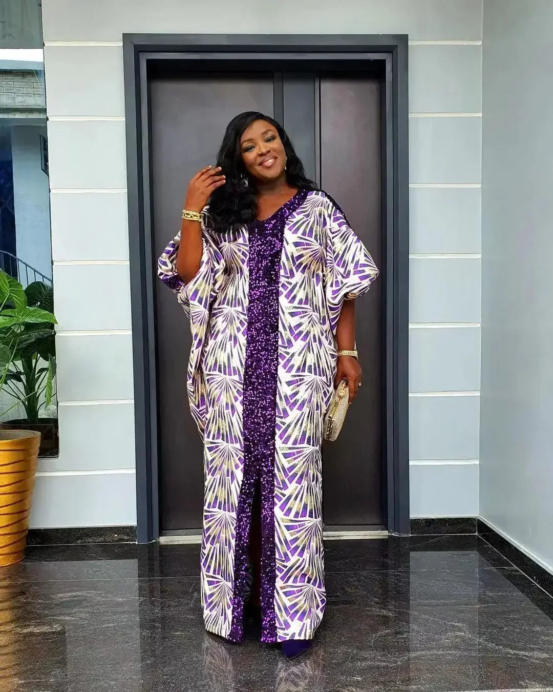 Elegant African Evening Robe Dress