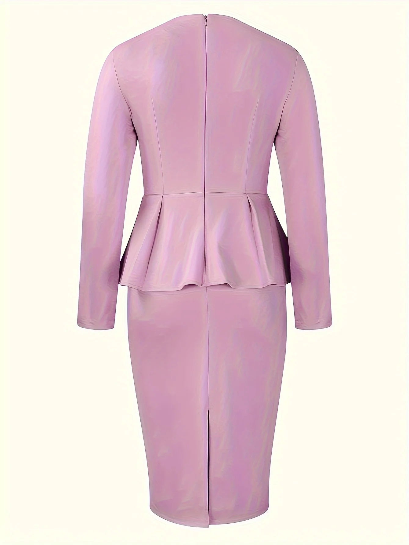 Women's Plus Size Work Dress Elegant Ruffle Long Sleeve