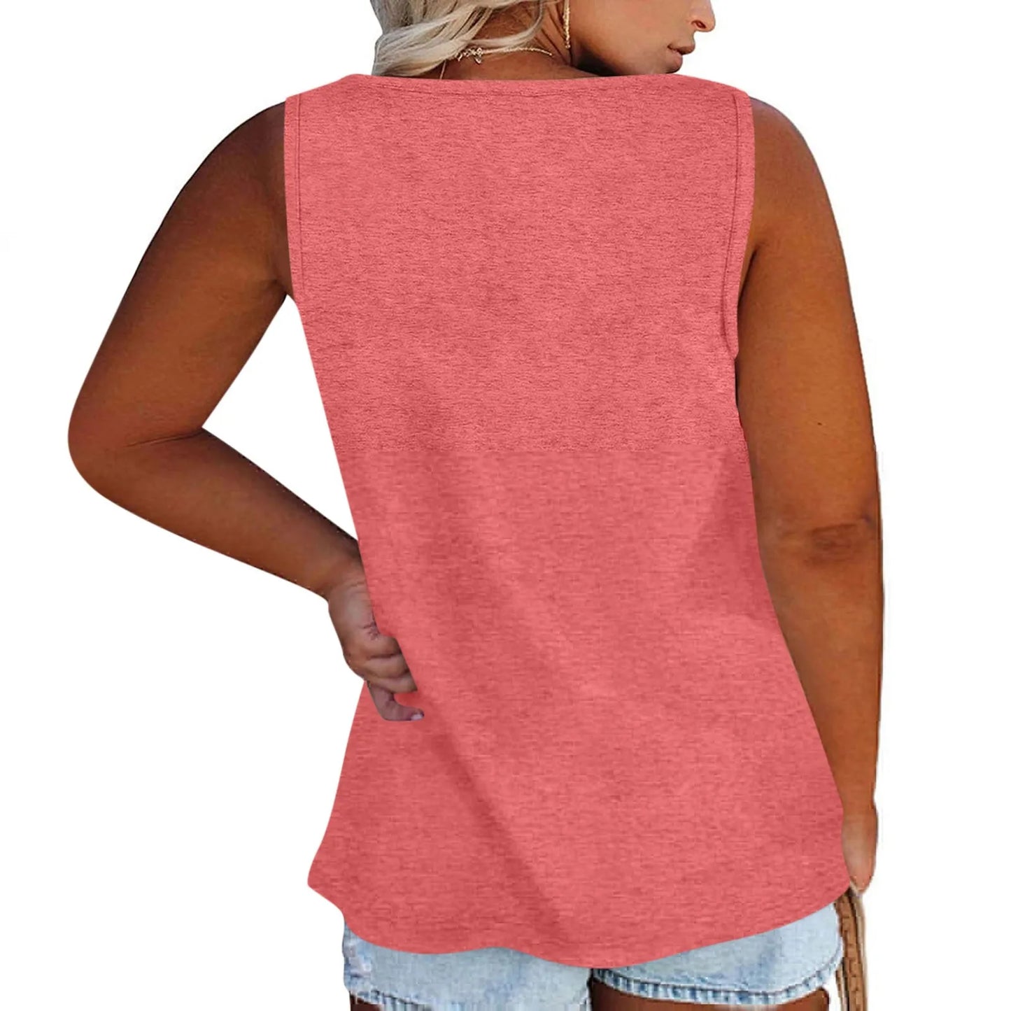 Women Summer Plus Size Sleeveless Casual Solid Color O-Neck T-Shirt Tops Blouse Traf 2024 Mujer Sleeveless T-Shirt Ropa De Mujer