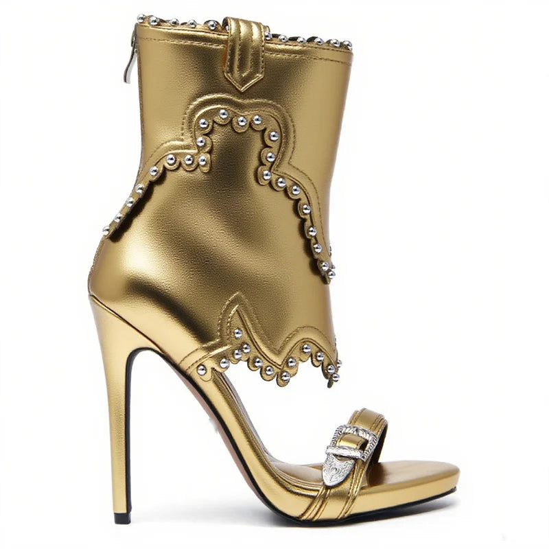 Metal Buckle Belt One Word Belt Sandal Boots Sexy Pointed Toe Thin Heel Accetp Customized New Arrivas Fashion Women Modern Boots