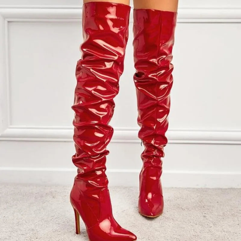 Over-The-Knee High Heel Boots