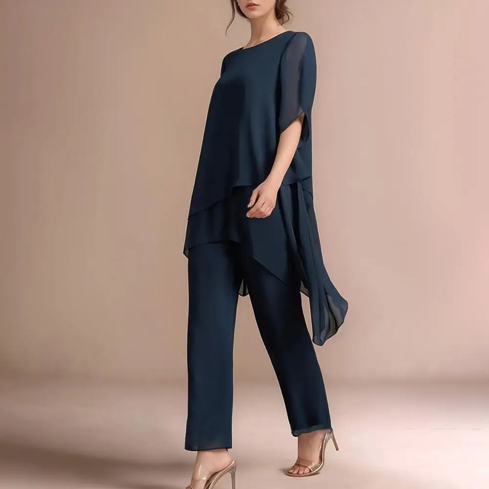 2-Piece Top And Wide Leg Pants Set