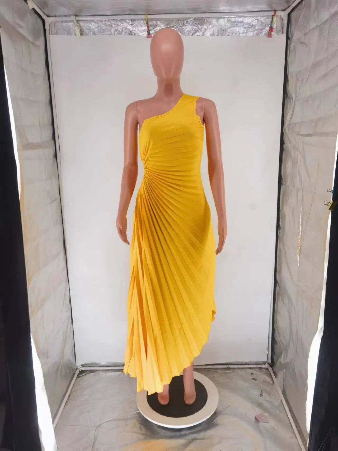 One Shoulder Sleeveless Dress
