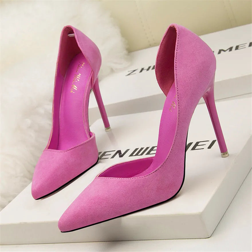 Suede Office Stiletto High Heel Pump