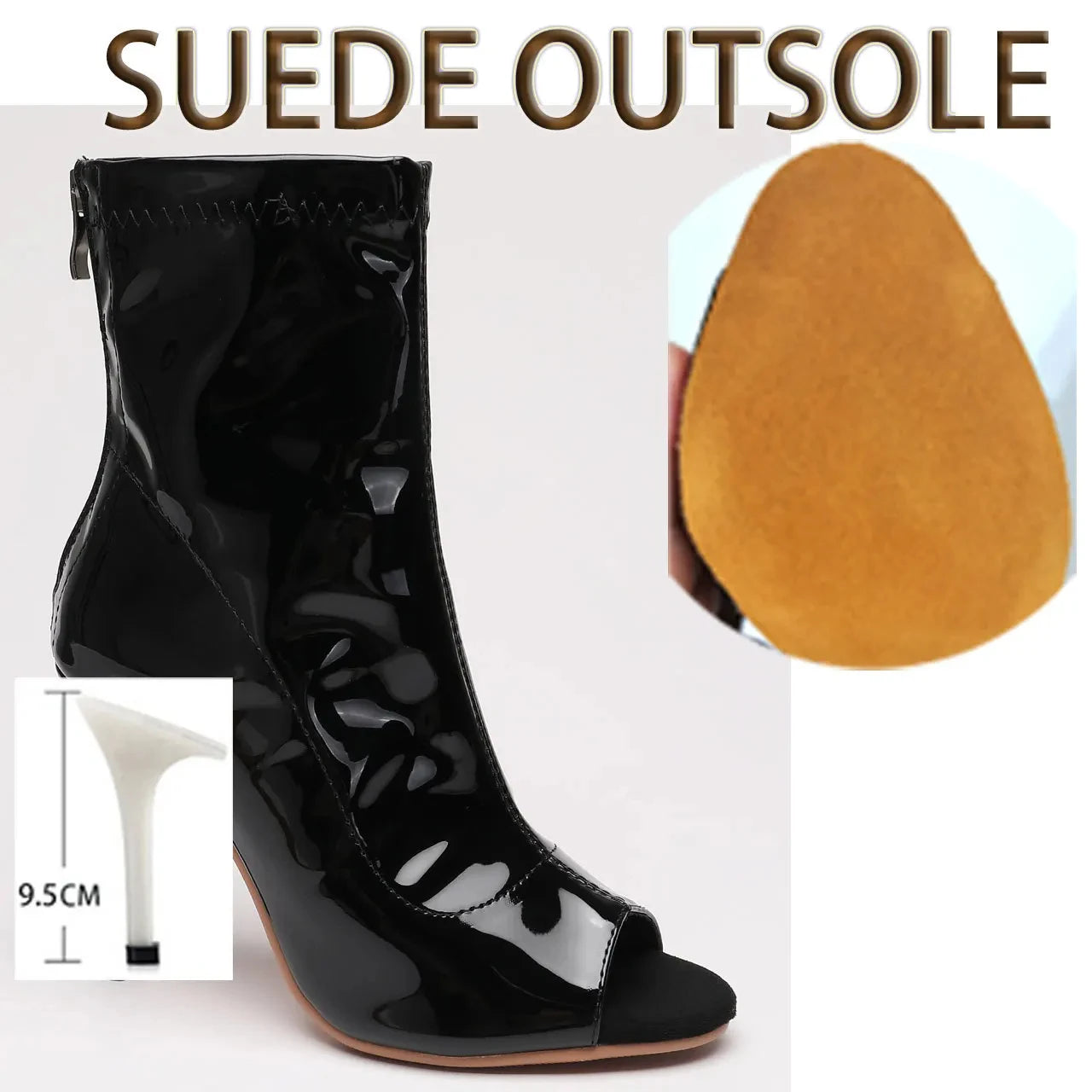 Sexy Thin High Heel Suede Sole Customizable Boots