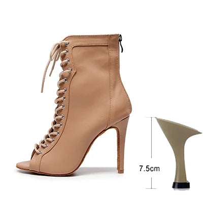 New high heel strap hollowed-out sandals modern dance pole jazz boots indoor