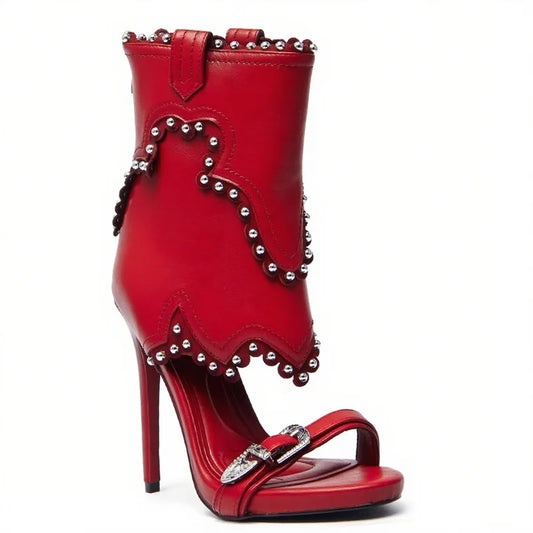 Metal Buckle Belt One Word Belt Sandal Boots Sexy Pointed Toe Thin Heel Accetp Customized New Arrivas Fashion Women Modern Boots