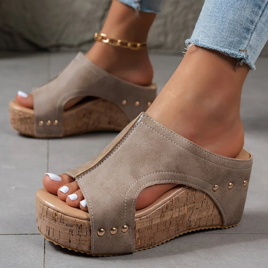 Elegant Women's Thick Heel Sandals - Open Toe, Ankle Strap, Artificial Covered Upper and Lining, Rubber Sole, Summer Set Design