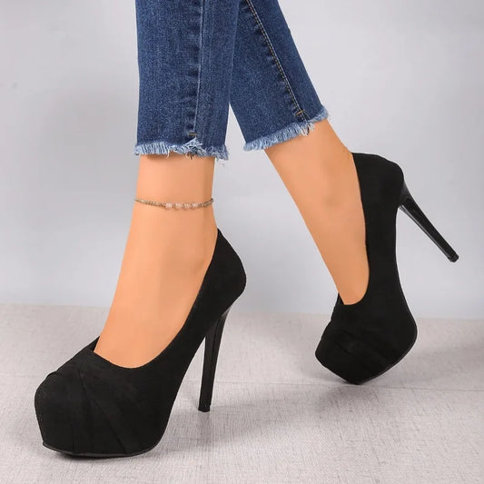 New Round Toe Platform High Heels