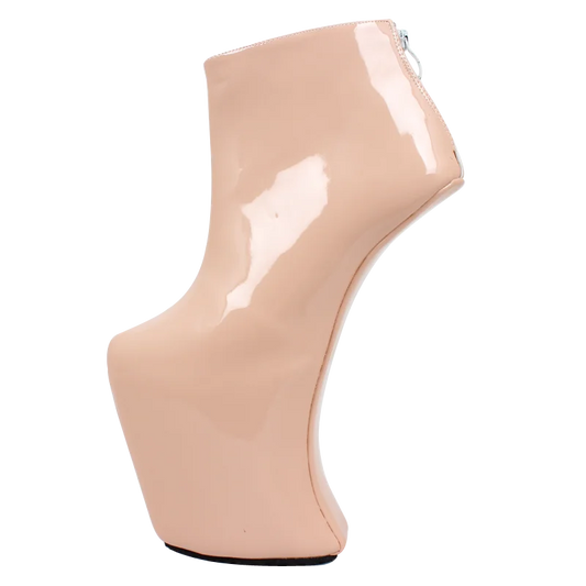 Women Heelless Platform Boots Sexy Round Toe design 2019 Womens Shoes Ankle Boots Fashion High Heels Large Size 36-46