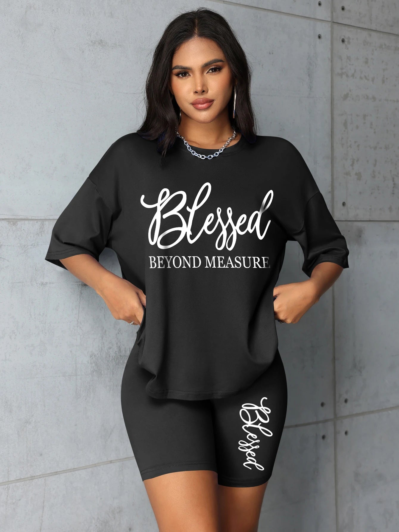 Summer 2 Piece Blessed Short Set