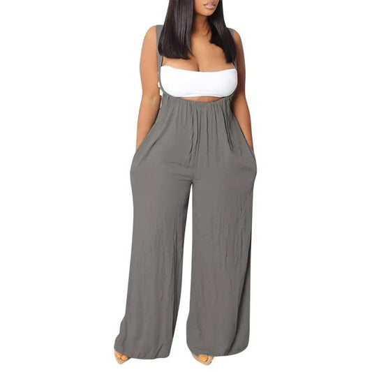 Suspender High Waist Pocket Romper
