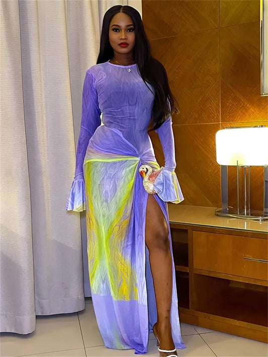 High Splits Hem Sexy Fashion Long Dress