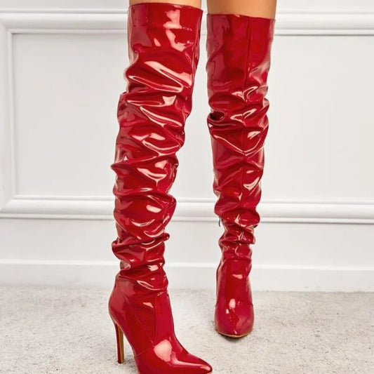 Over-The-Knee High Heel Boots