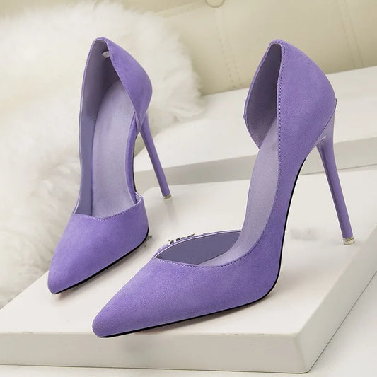 Suede Office Stiletto High Heel Pump