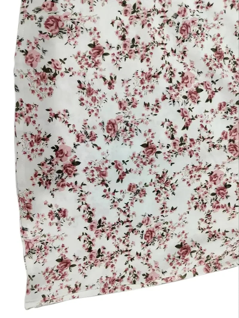 Plus Size 1XL-5XL Women Fashion Summer Sleeveless Floral Print Casual Round Neck Dress Sundress Female Bohemian Beach Dress Robe