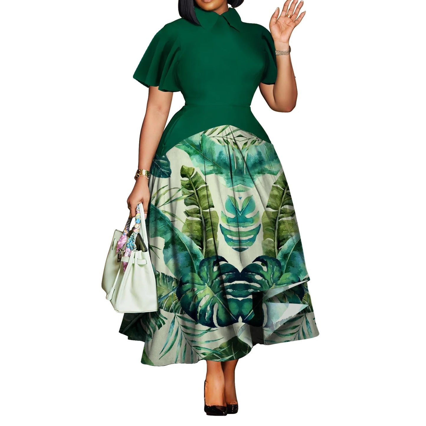 Plus Size Elegant African Dresses For Women Dashiki Summer Maxi Dress Ladies Traditional African Clothing Fairy Long Dress