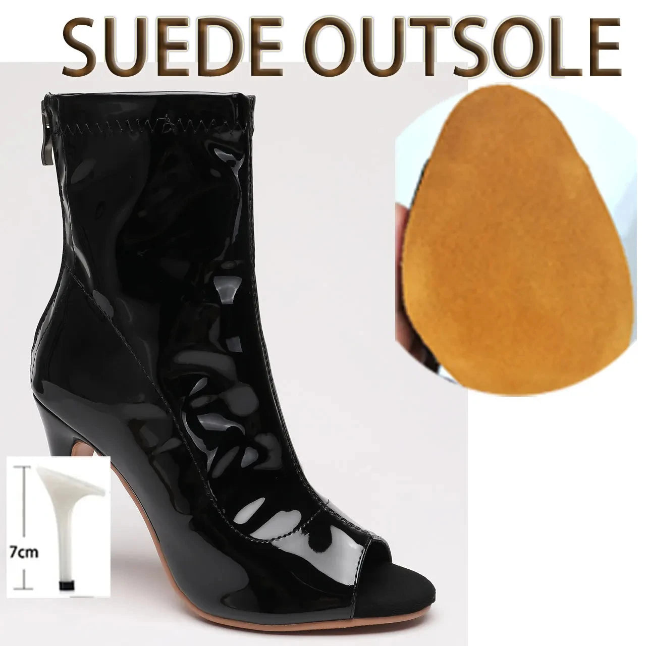 Sexy Thin High Heel Suede Sole Customizable Boots