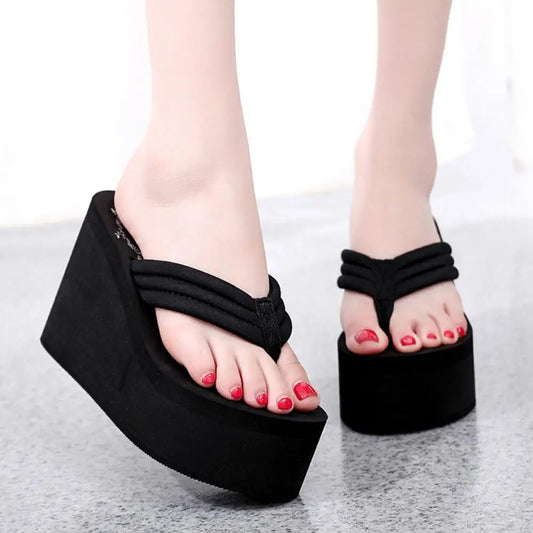 Platform Arch Support Thong Thick-Sole Slippers