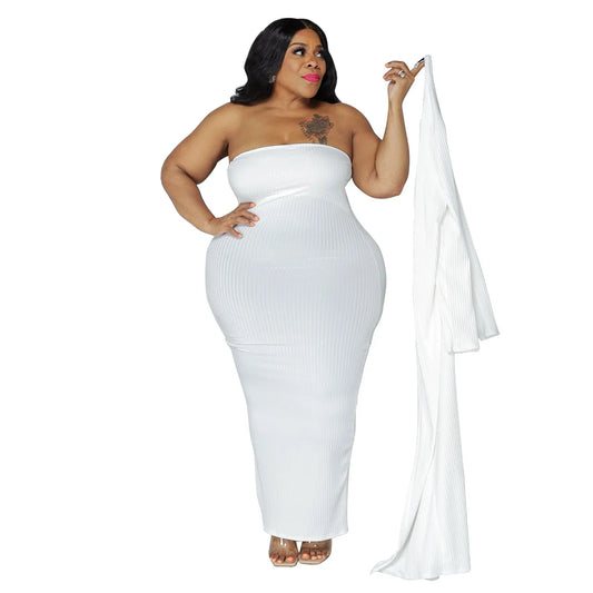 2 Piece Cardigan + Strapless Bodycon Dress Set