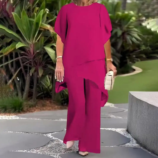 2-Piece Top And Wide Leg Pants Set