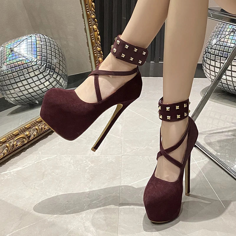 Ankle Strap Platform High Heels