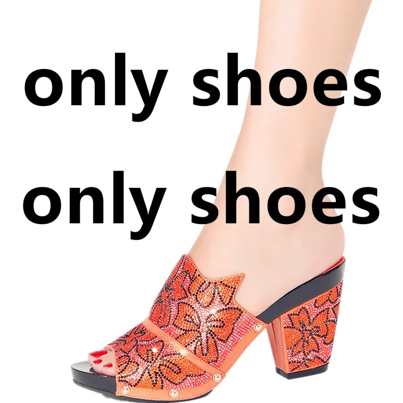 Italian Design  Women's High Heel Sandals & Clutch Set | Non-Slip Comfortable Wedding, Prom, Party Pumps | Size 38-43 | 6 Colors