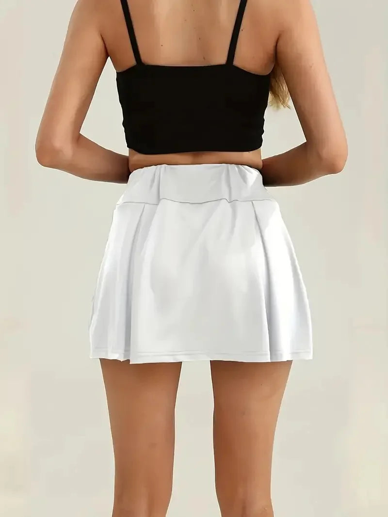 Plus Size High Waist Solid Simple Casual Mini Skirt Women's Clothing