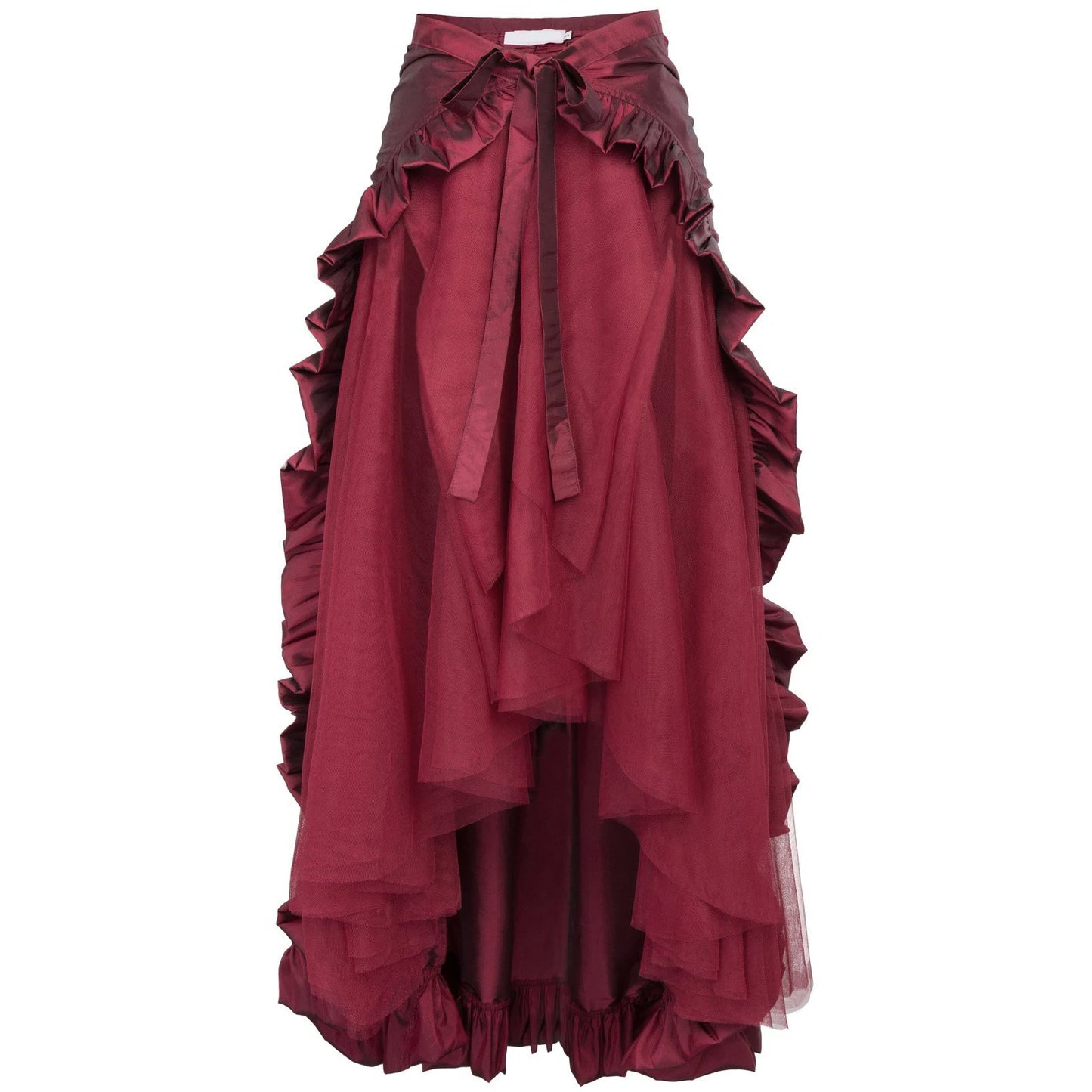 Medieval Bustle Dress Plus Size Women Steampunk Gothic Wrap Victorian Ruffled Pirate Dresses Temperament Half-body Skirts Cos