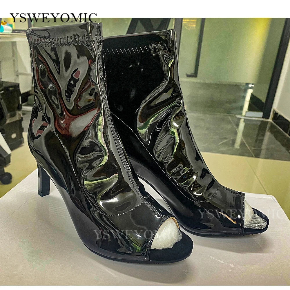 Sexy Thin High Heel Suede Sole Customizable Boots