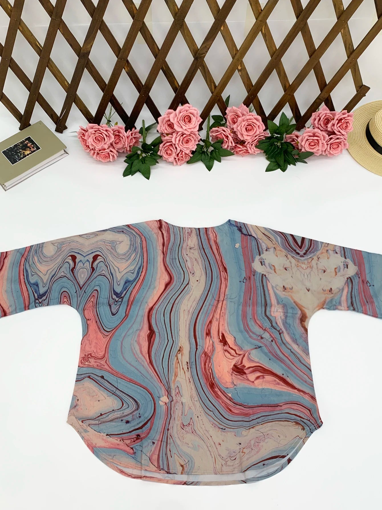 Plus Size Women's Round Neck T-Shirt - Elegant Short Sleeve Top Comfortable Woven Fabric for Spring and Summer
