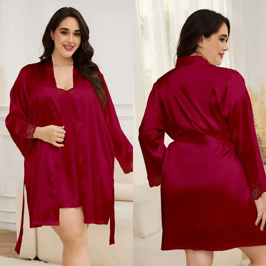 New Large-size Pajamas for Women Summer Suspenders Set Home Clothes Nightgowns and Morning Gowns Two-piece Set