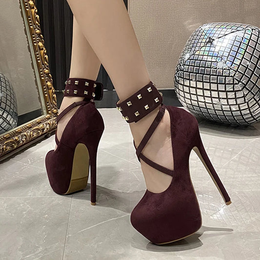 Ankle Strap Platform High Heels