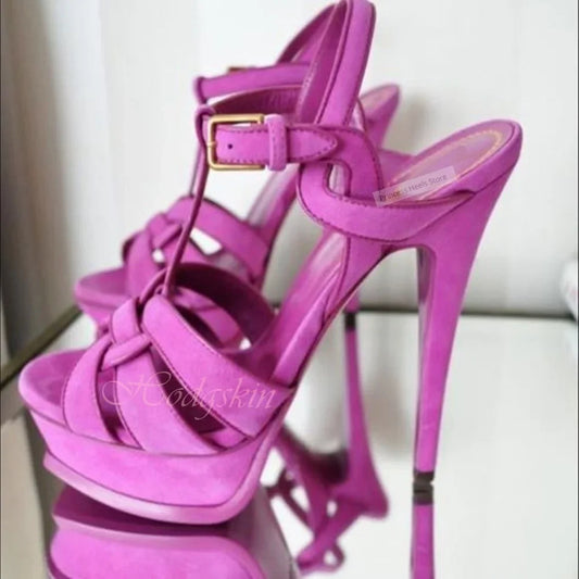 Knot Straps Platform Stiletto High Heels