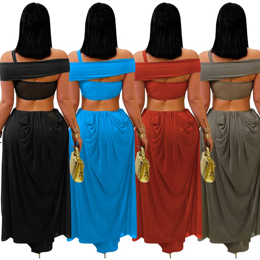 Sexy Mesh Hollow Out Waist Dress
