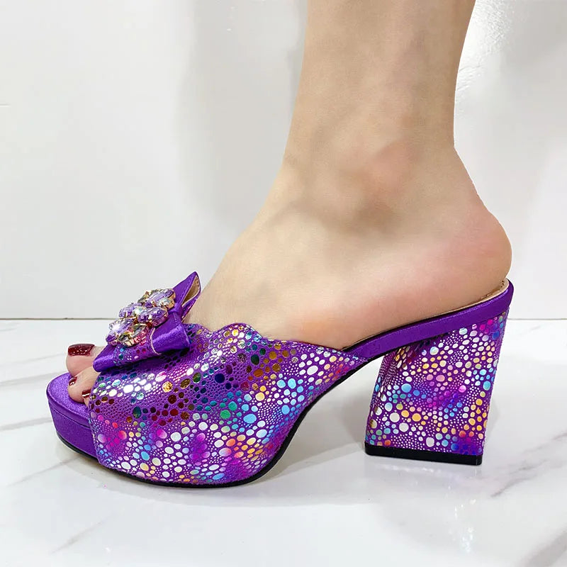 Exquisite Bowtie Square Heels