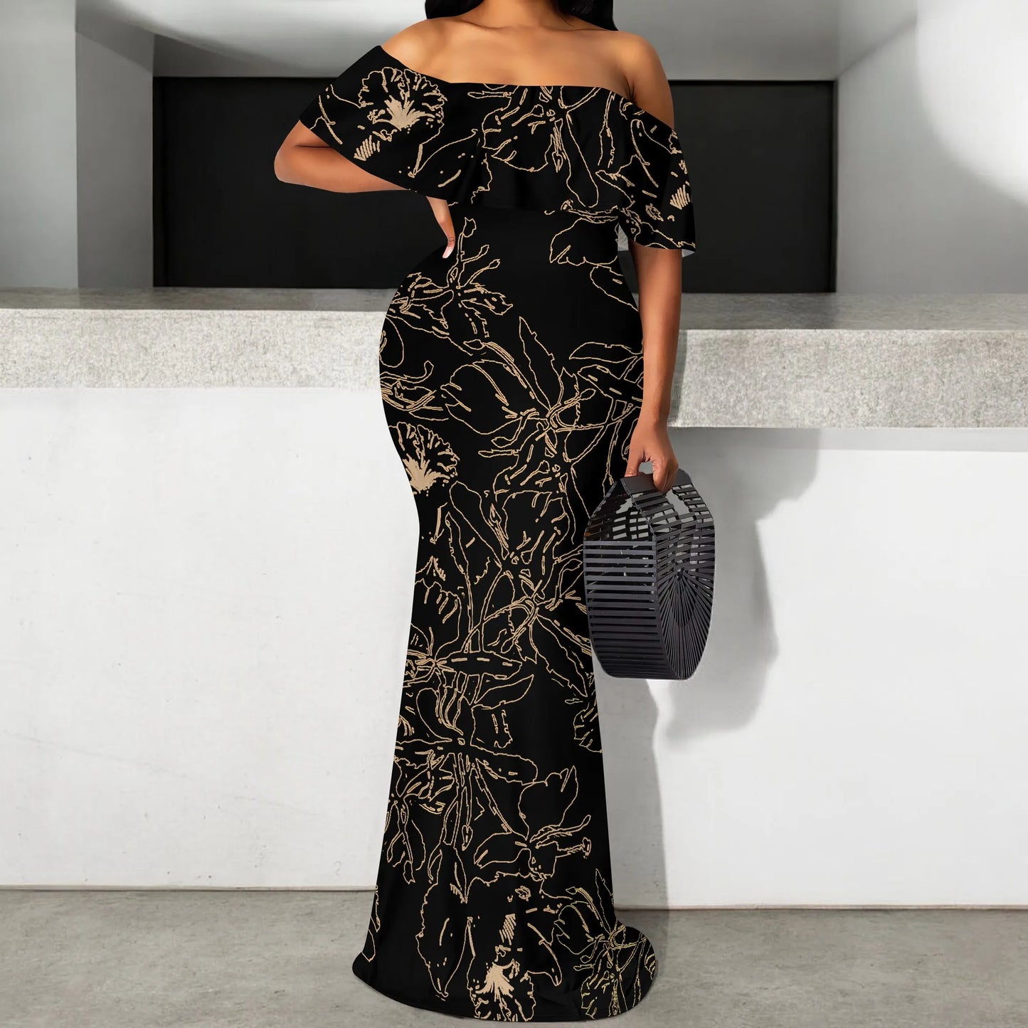 Off Shoulder Elegant Long Dress
