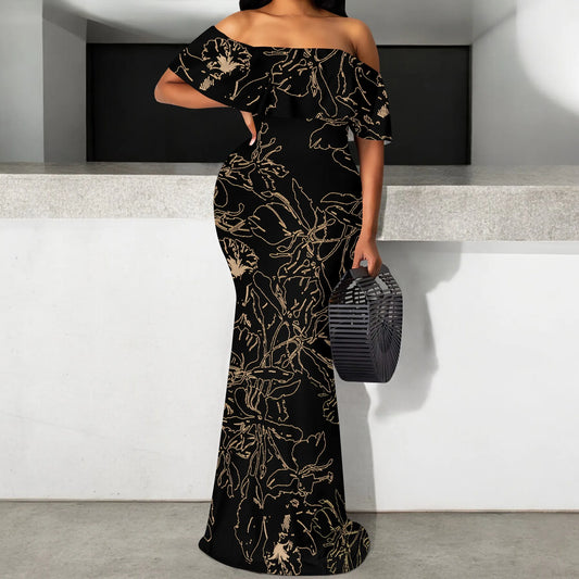 Off Shoulder Elegant Long Dress