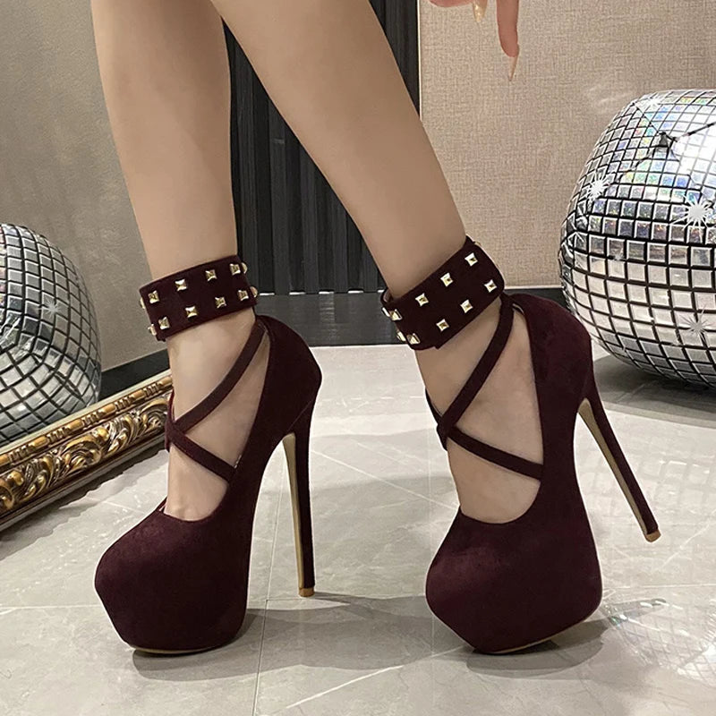 Ankle Strap Platform High Heels