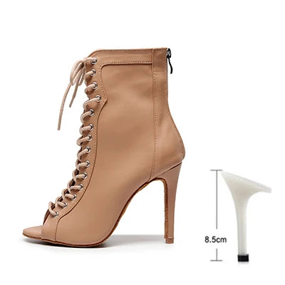 New high heel strap hollowed-out sandals modern dance pole jazz boots indoor
